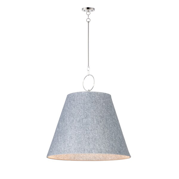 Maxim Lighting Acoustic 1-Light 30" Wide Satin Nickel Pendant Light 14438GYSN - main